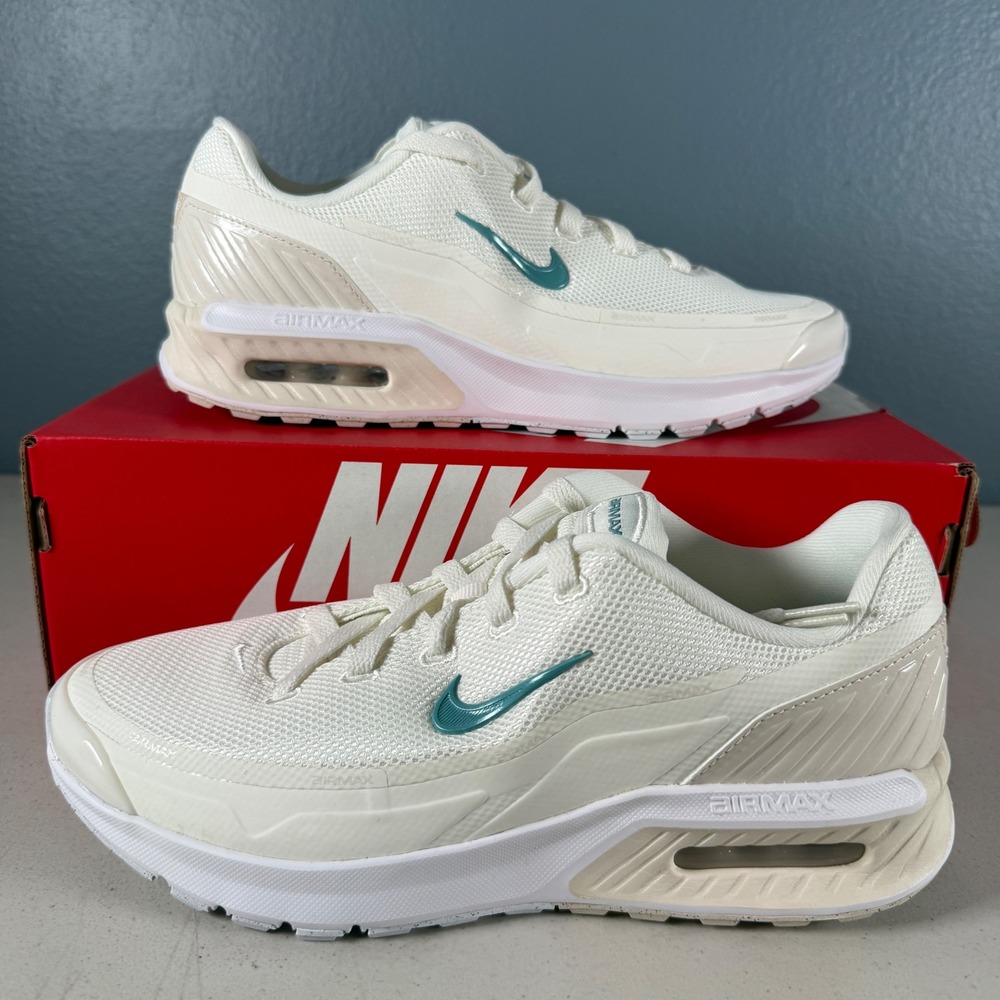 Nike Air Max Bia Womens 9.5 Sail Denim Turquoise‎ IF2628-101 Running Shoes New